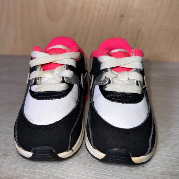 Nike Air Max 90 Retro Infrared Pink/ Black/White 408112-122 Infant 4C - Picture 3 of 11